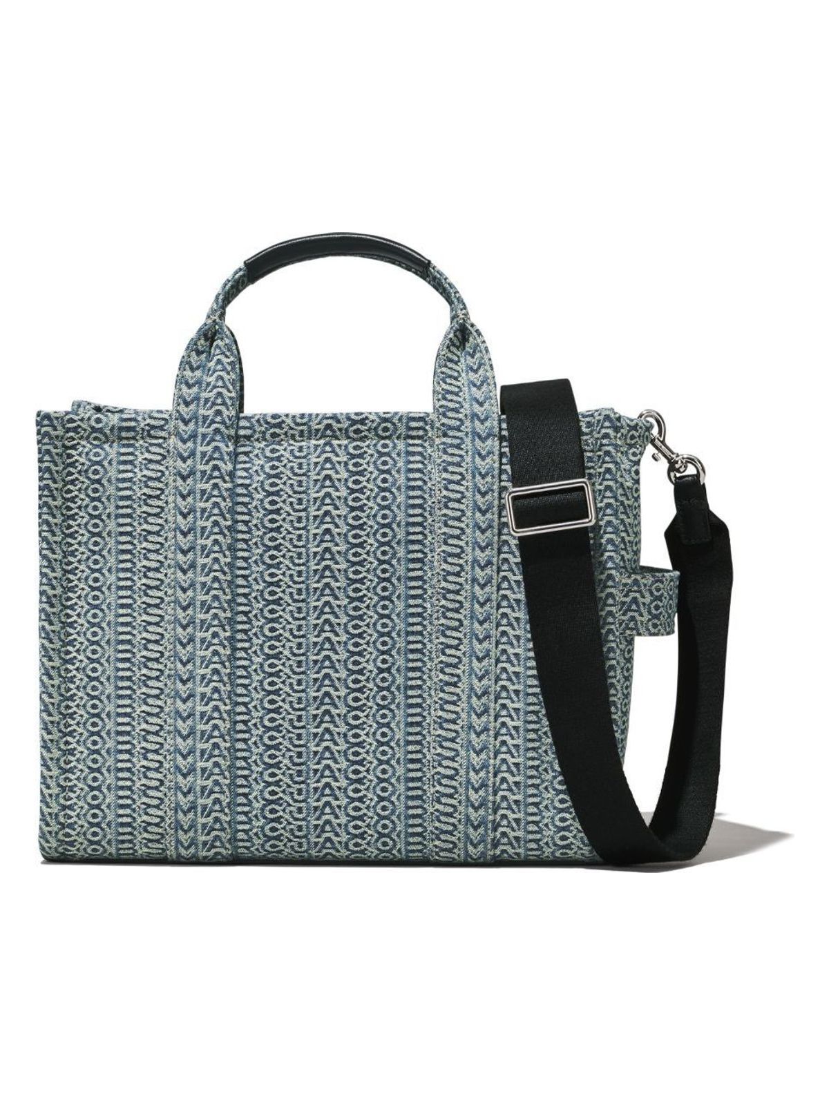THE WASHED MONOGRAM DENIM MEDIUM TOTE BAG