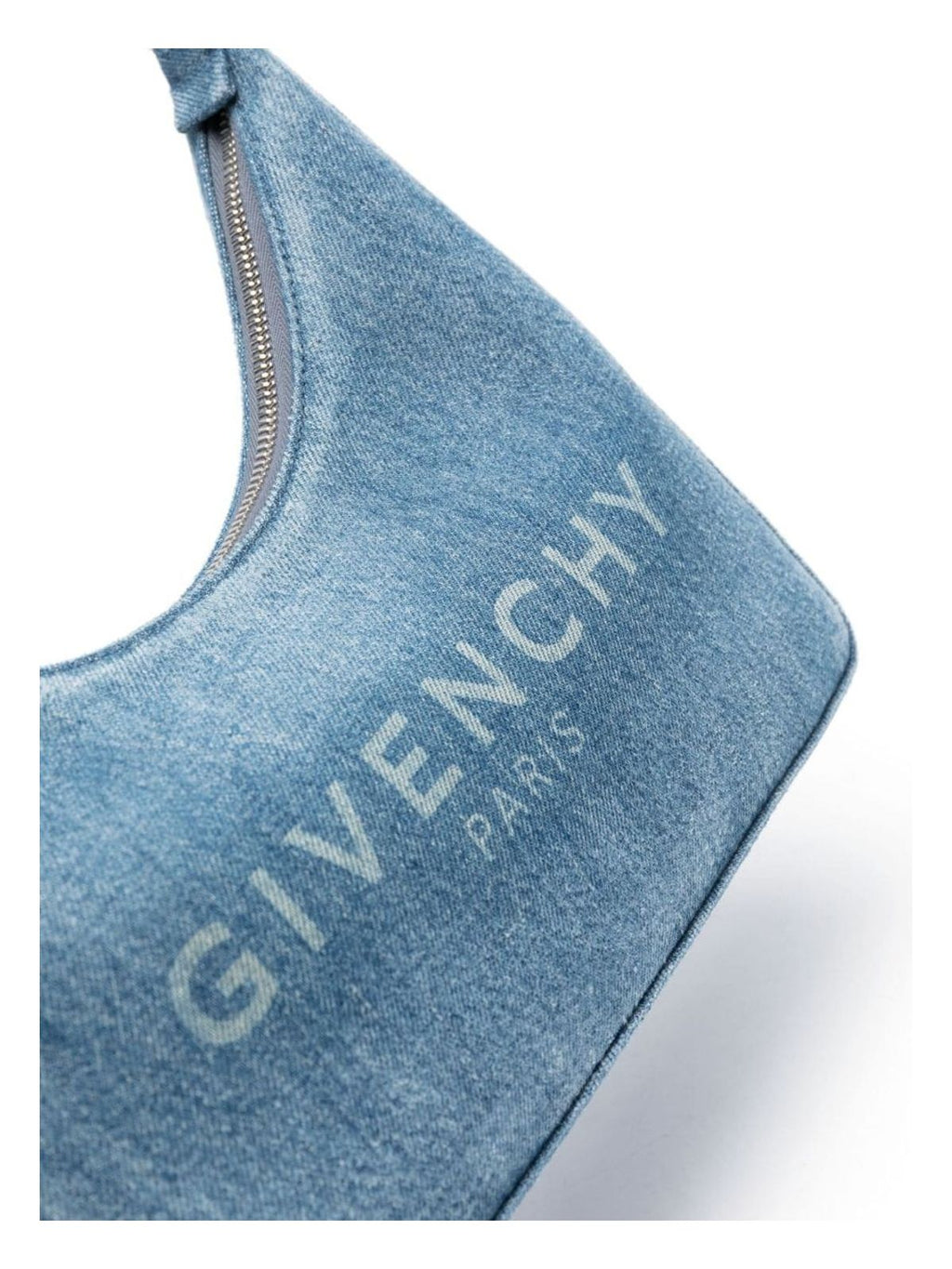 MOON CUT OUT SMALL DENIM SHOULDER BAG