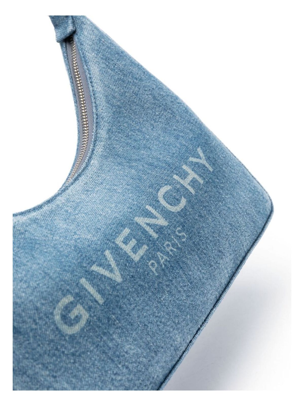 MOON CUT OUT SMALL DENIM SHOULDER BAG