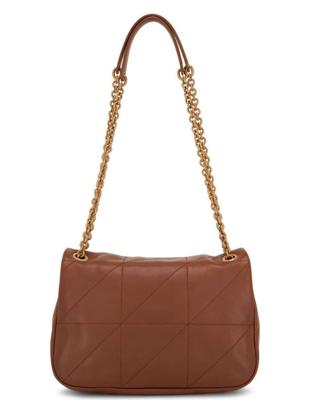 JAMIE S CAMEL QUILTED BAG WITH GOLD LOGO