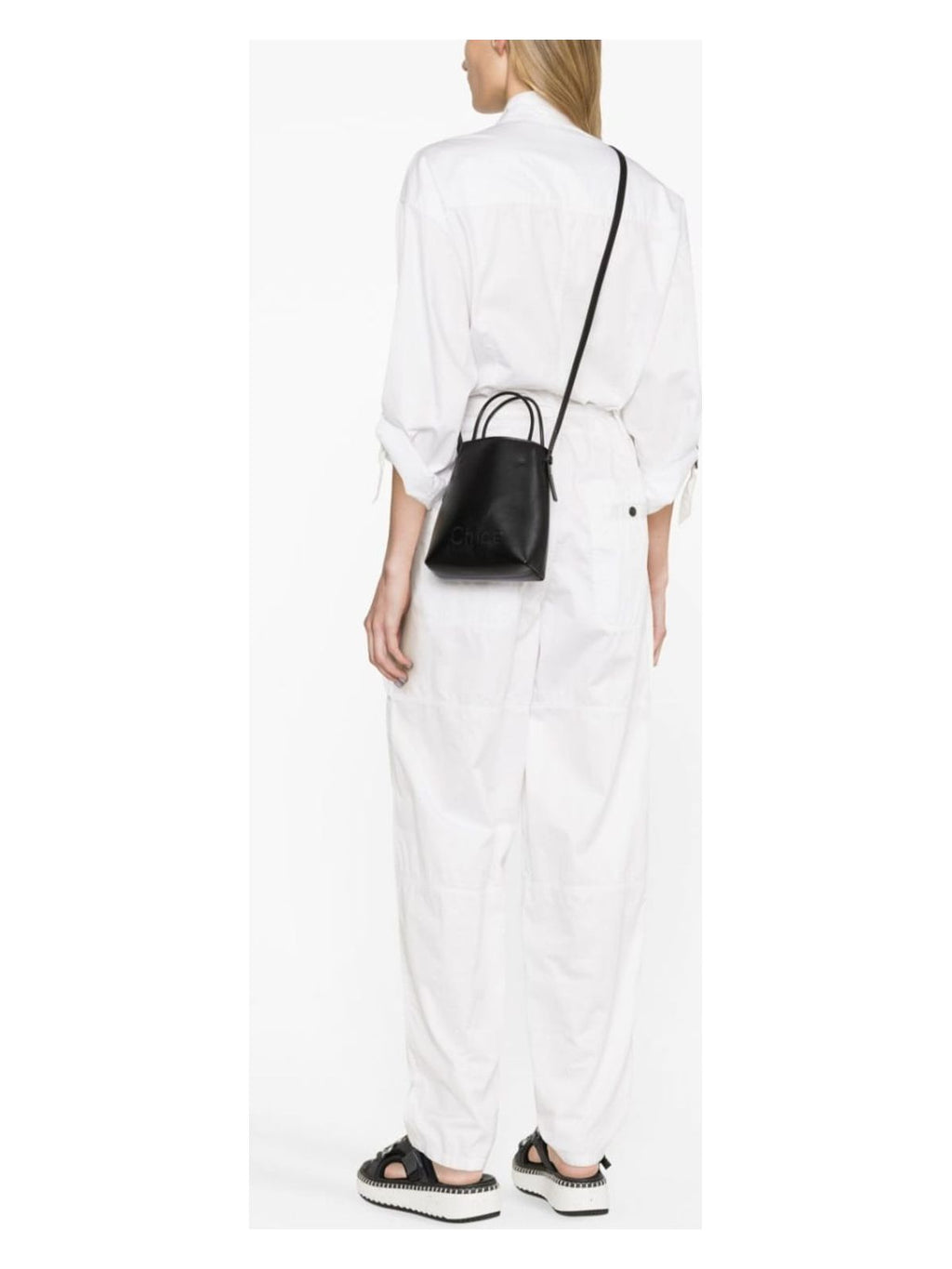 Micro Leather Bucket Bag