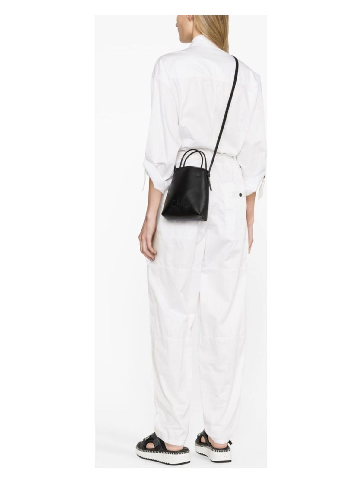 Micro Leather Bucket Bag
