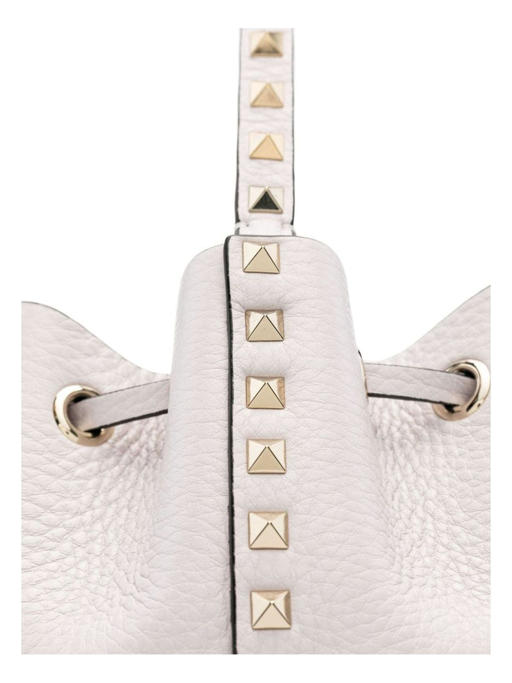 ROCKSTUD LEATHER BUCKET BAG