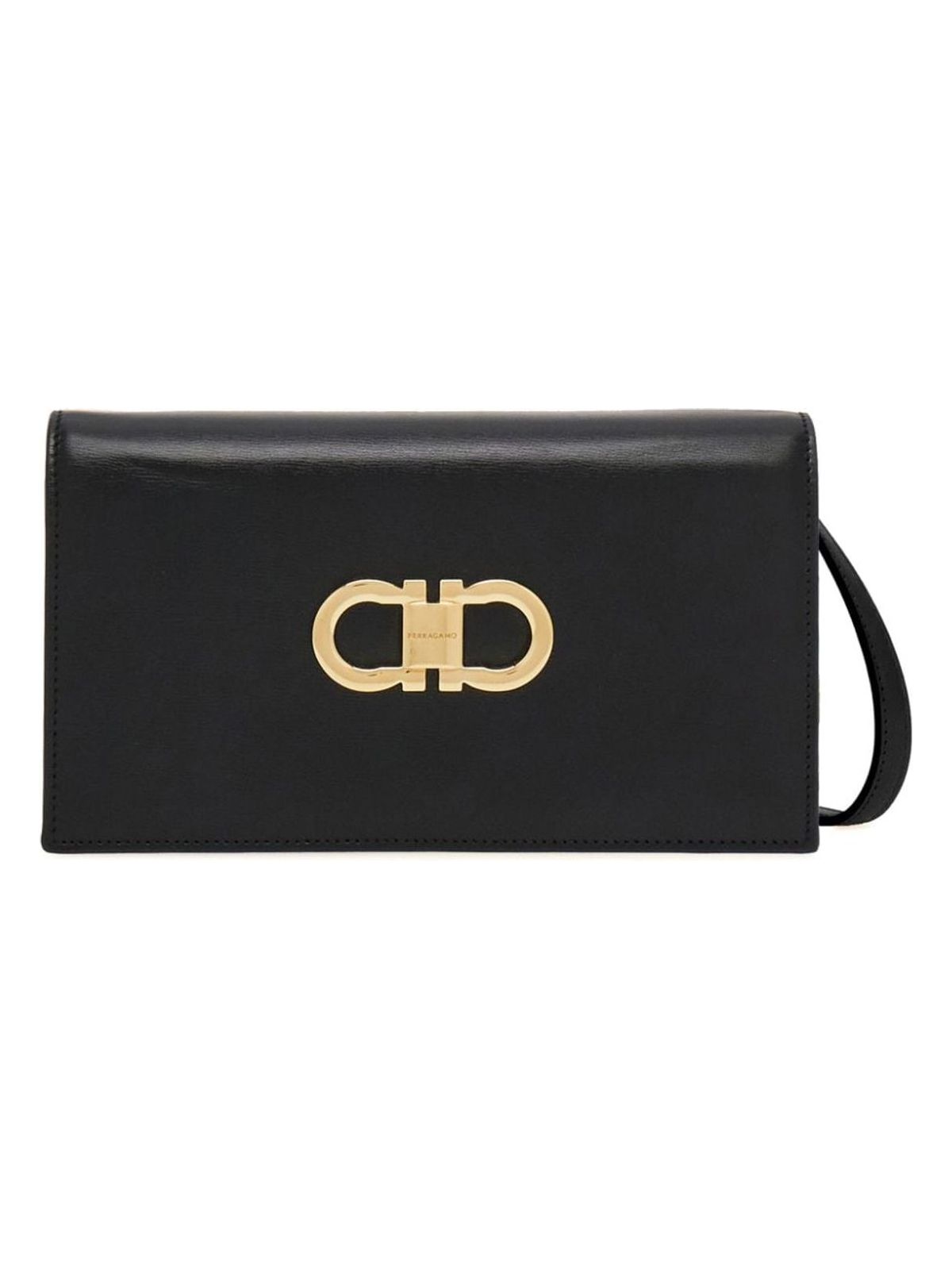 Gancini Leather Wallet On Chain