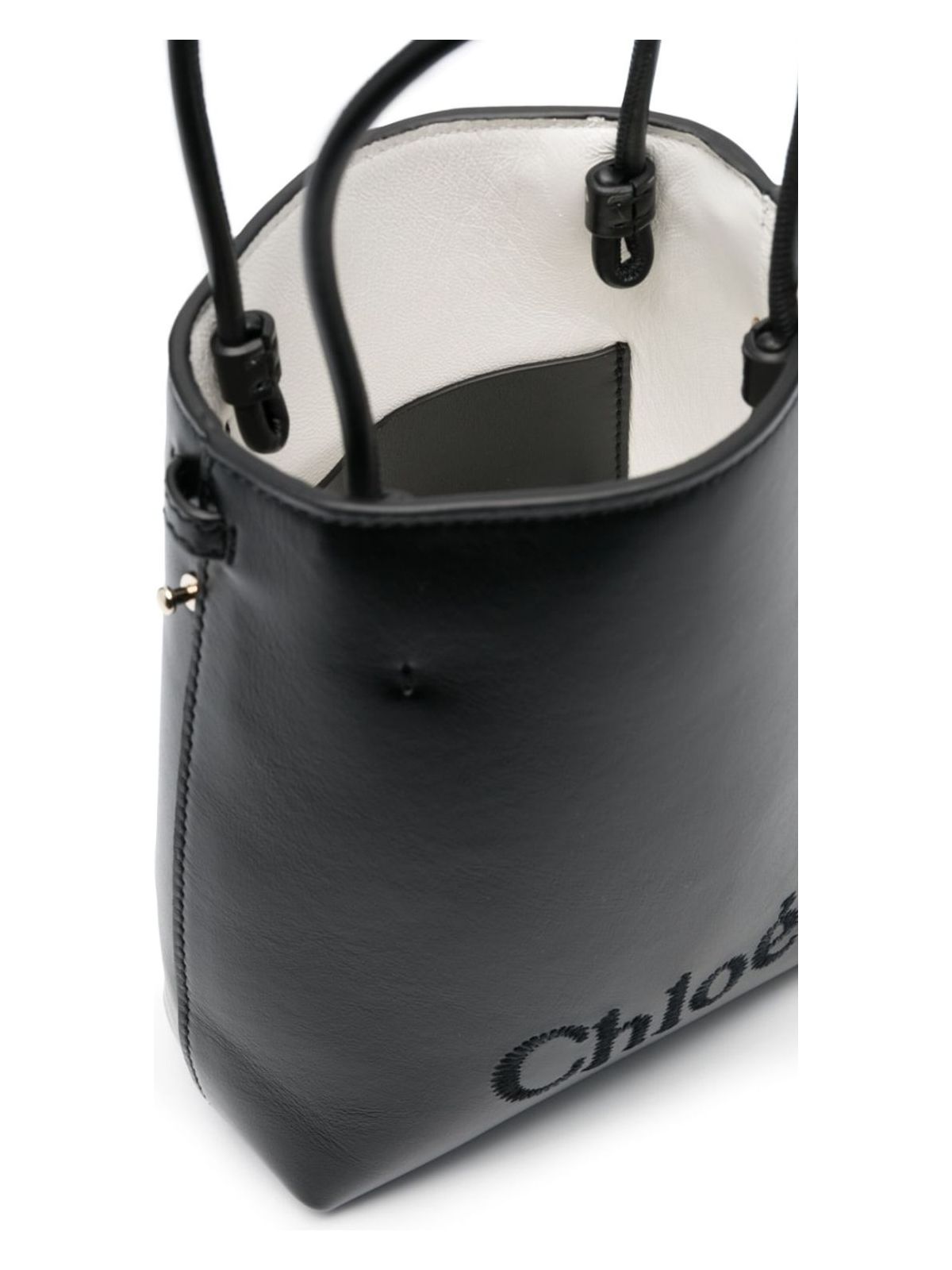 Micro Leather Bucket Bag