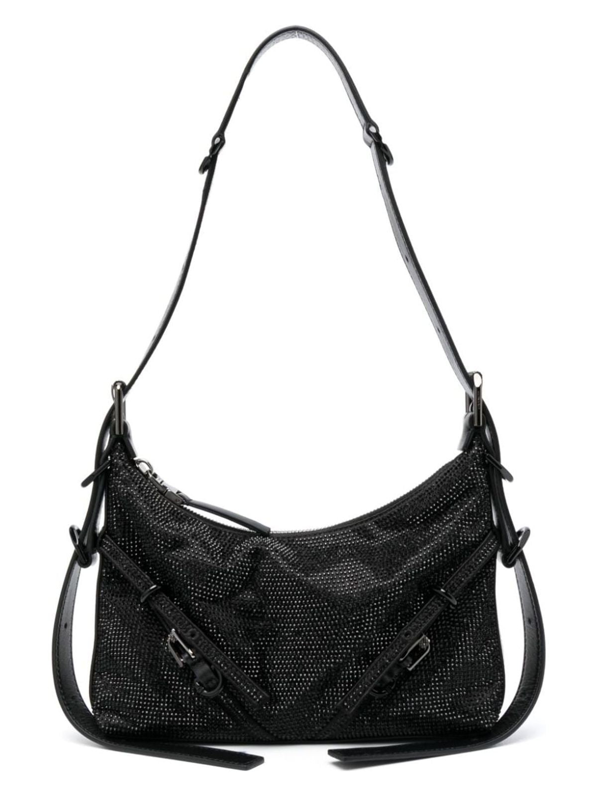 VOYOU STRASS EMBELLISHED MINI SHOULDER BAG