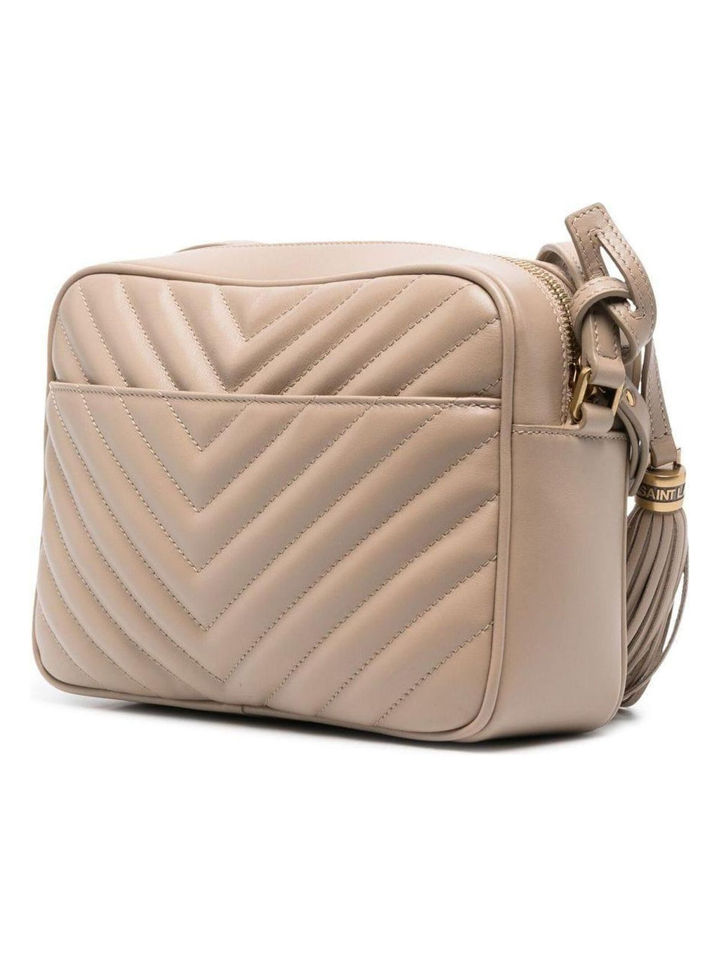 LOU CAMERA BAG IN QUILTED SUEDE WITH STUDS