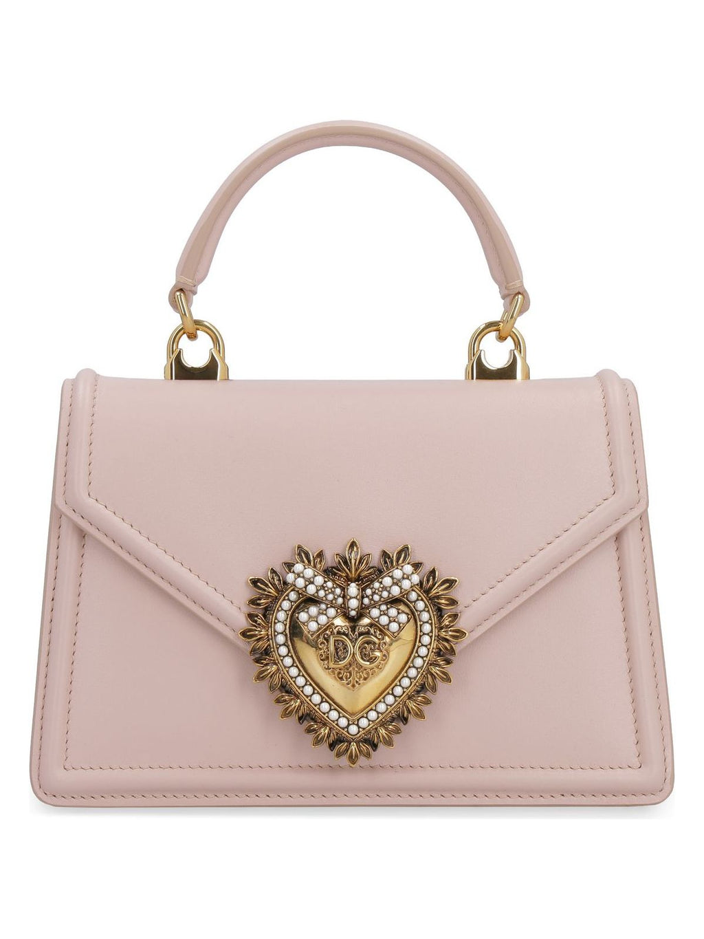 SMALL DEVOTION LEATHER TOP HANDLE BAG