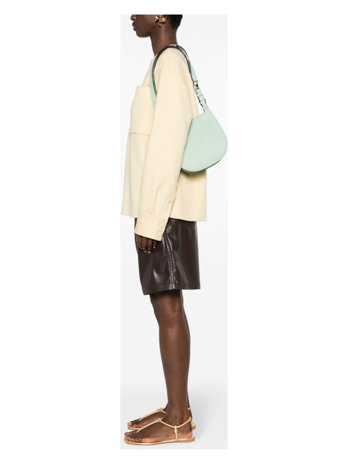 SMALL LEATHER HOBO BAG