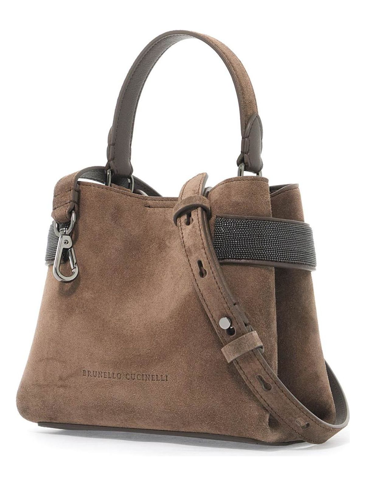 Embellished Suede Handbag