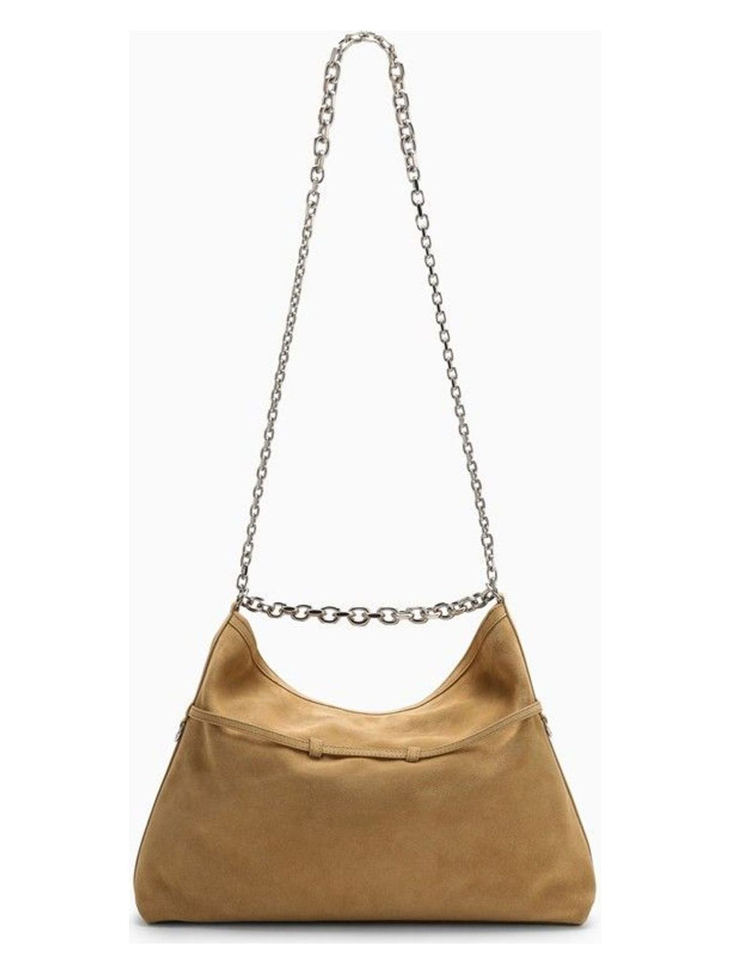 MEDIUM VOYOU CHAIN BAG IN HAZEL SUEDE