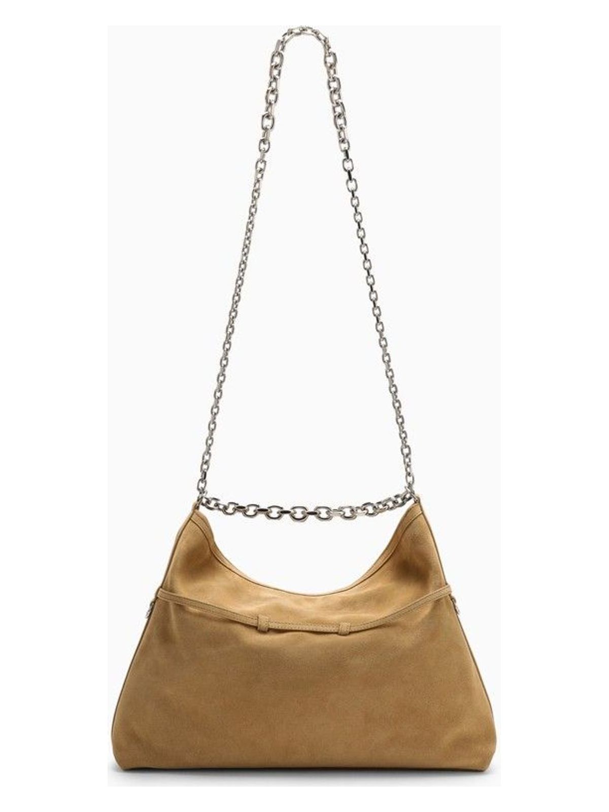 MEDIUM VOYOU CHAIN BAG IN HAZEL SUEDE