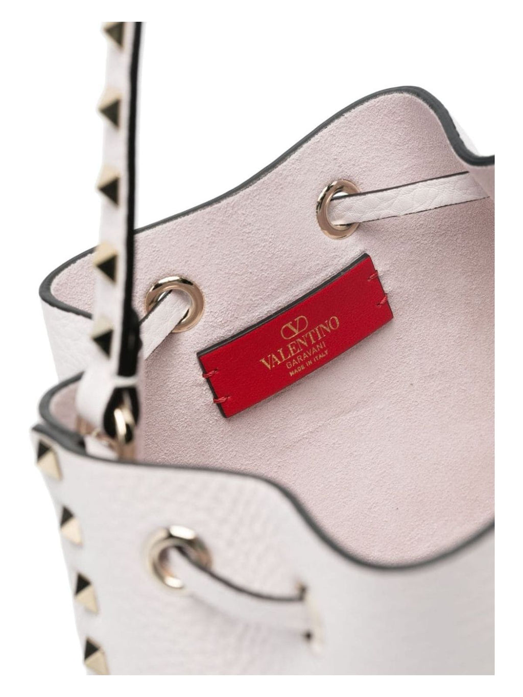 ROCKSTUD LEATHER BUCKET BAG