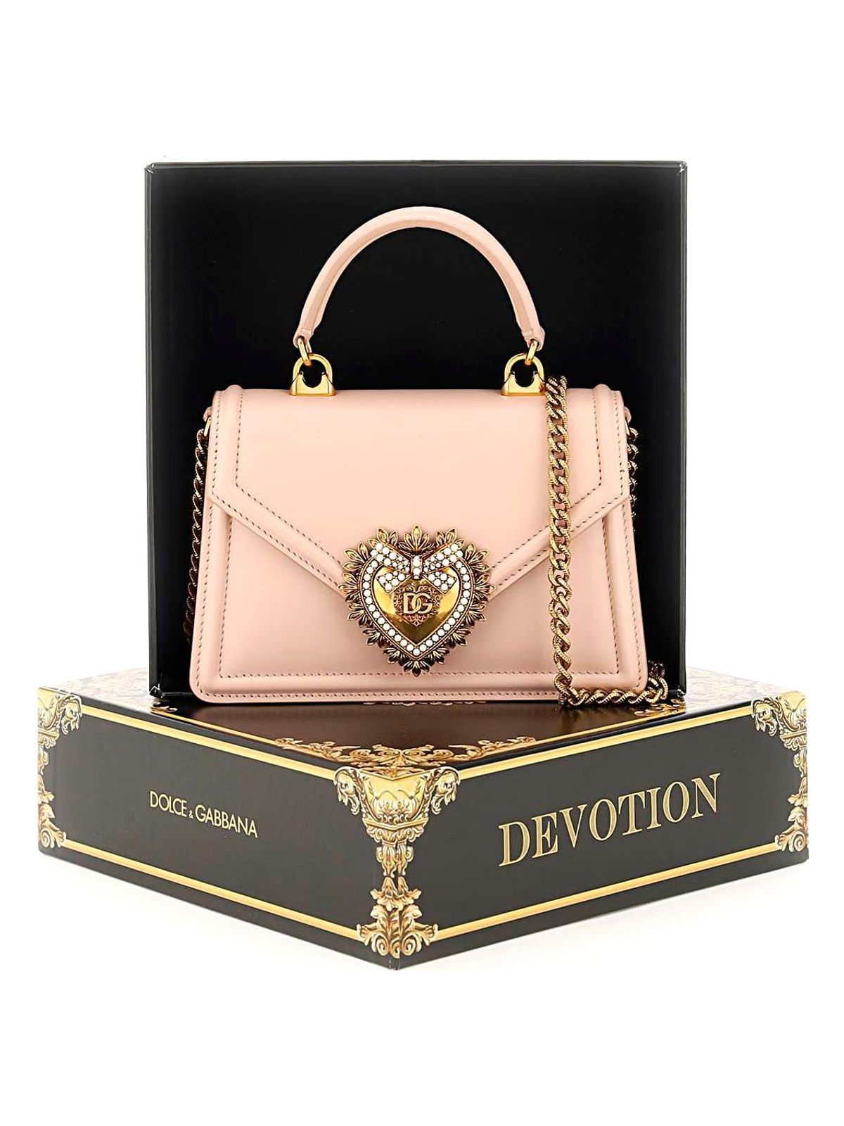 SMALL DEVOTION LEATHER TOP HANDLE BAG