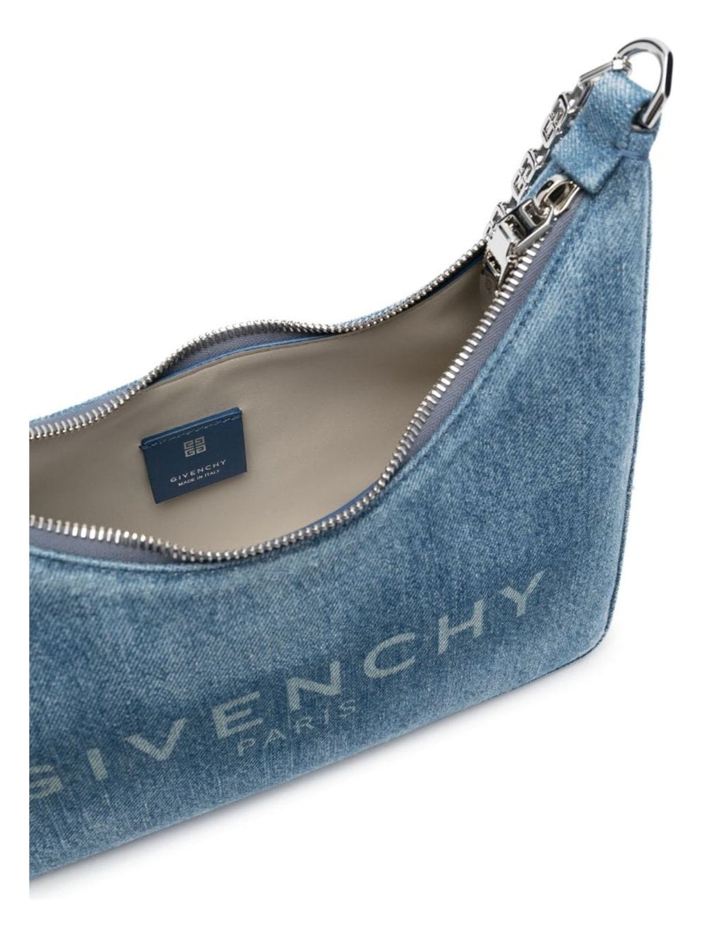 MOON CUT OUT SMALL DENIM SHOULDER BAG