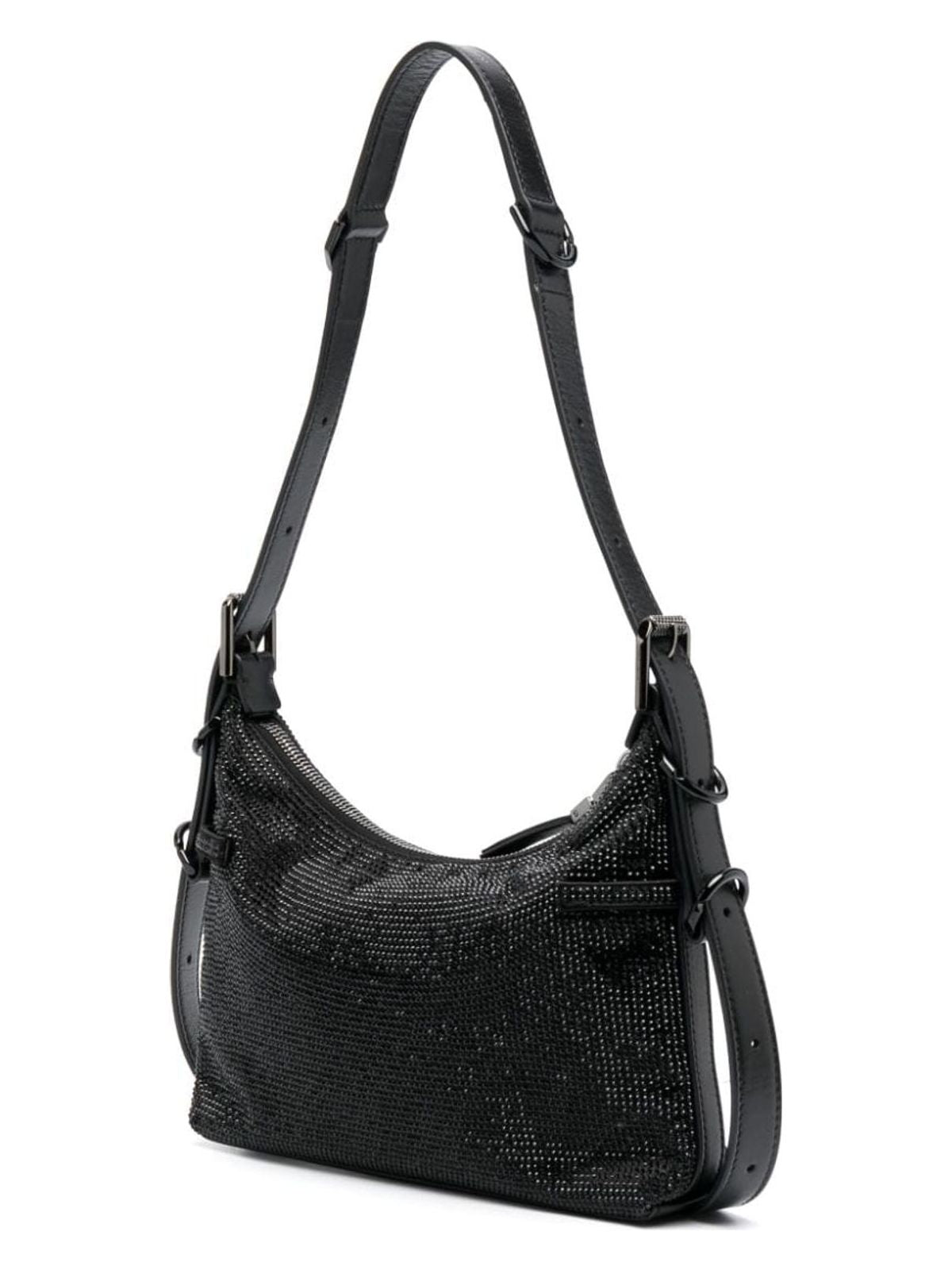 VOYOU STRASS EMBELLISHED MINI SHOULDER BAG