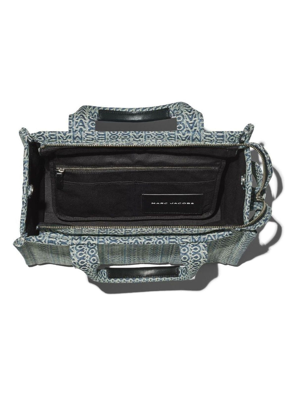 THE WASHED MONOGRAM DENIM MEDIUM TOTE BAG
