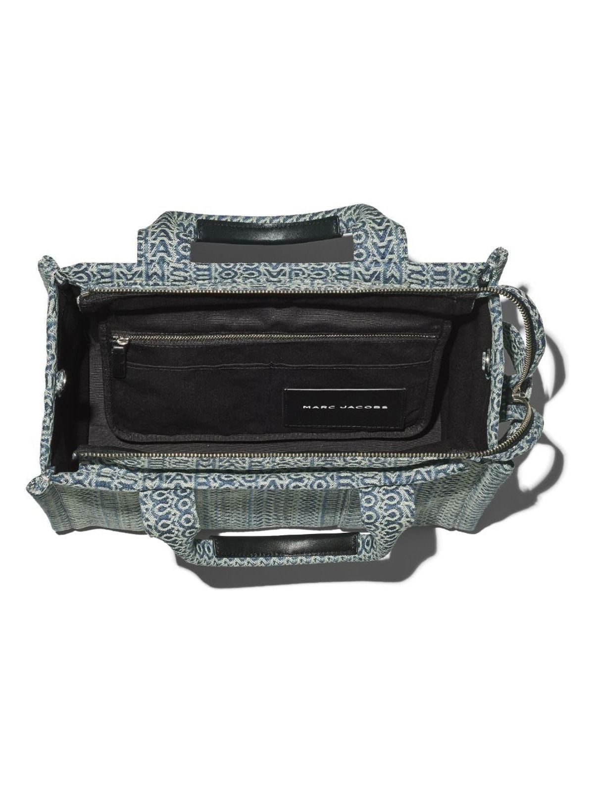 THE WASHED MONOGRAM DENIM MEDIUM TOTE BAG