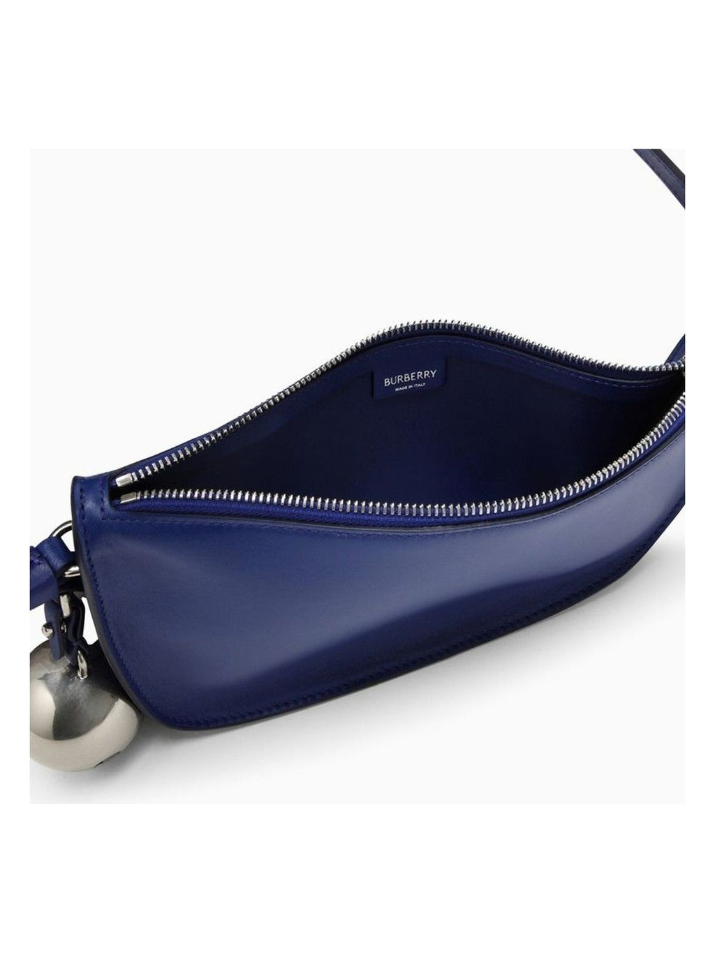 MEDIUM SHIELD BLUE LEATHER BAG