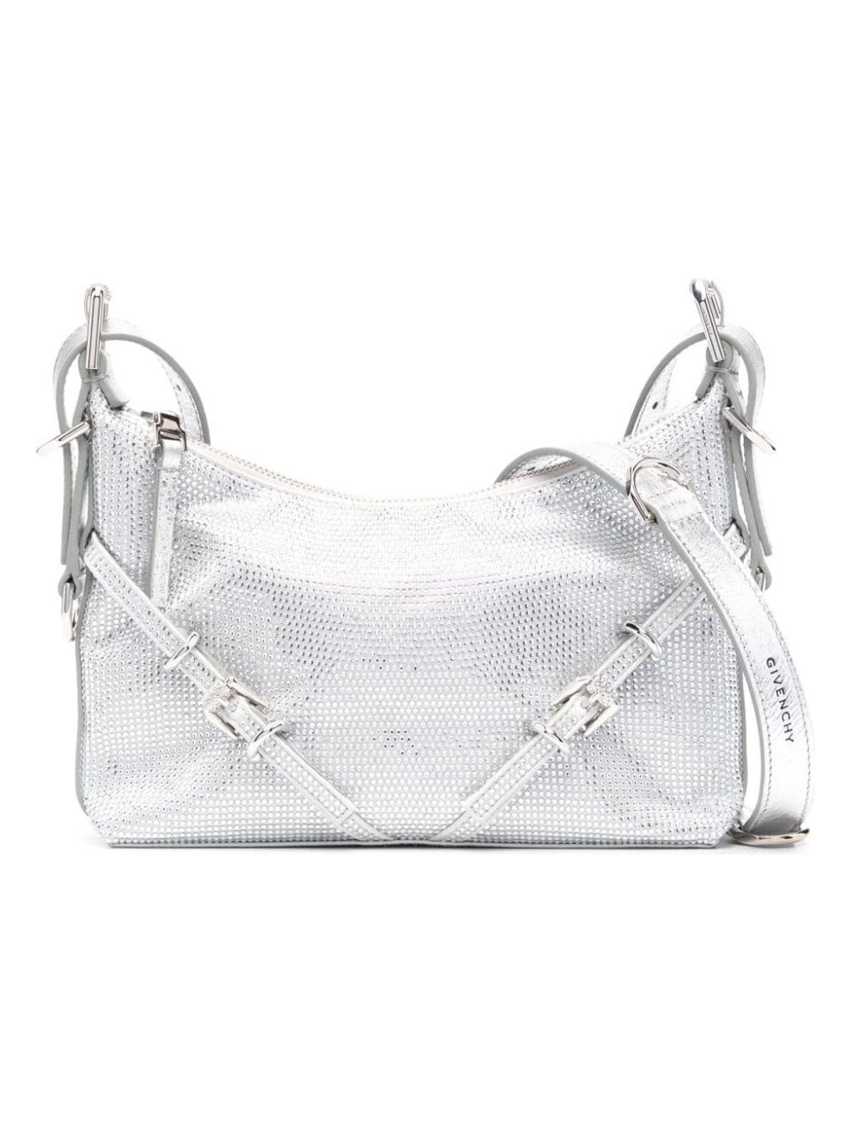 VOYOU STRASS EMBELLISHED MINI SHOULDER BAG