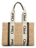 Woody Medium Raffia Tote