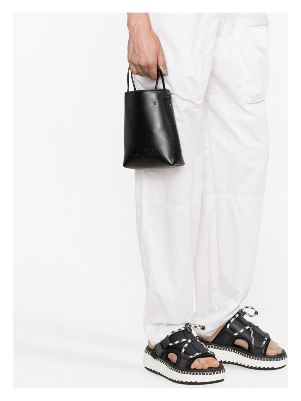 Micro Leather Bucket Bag