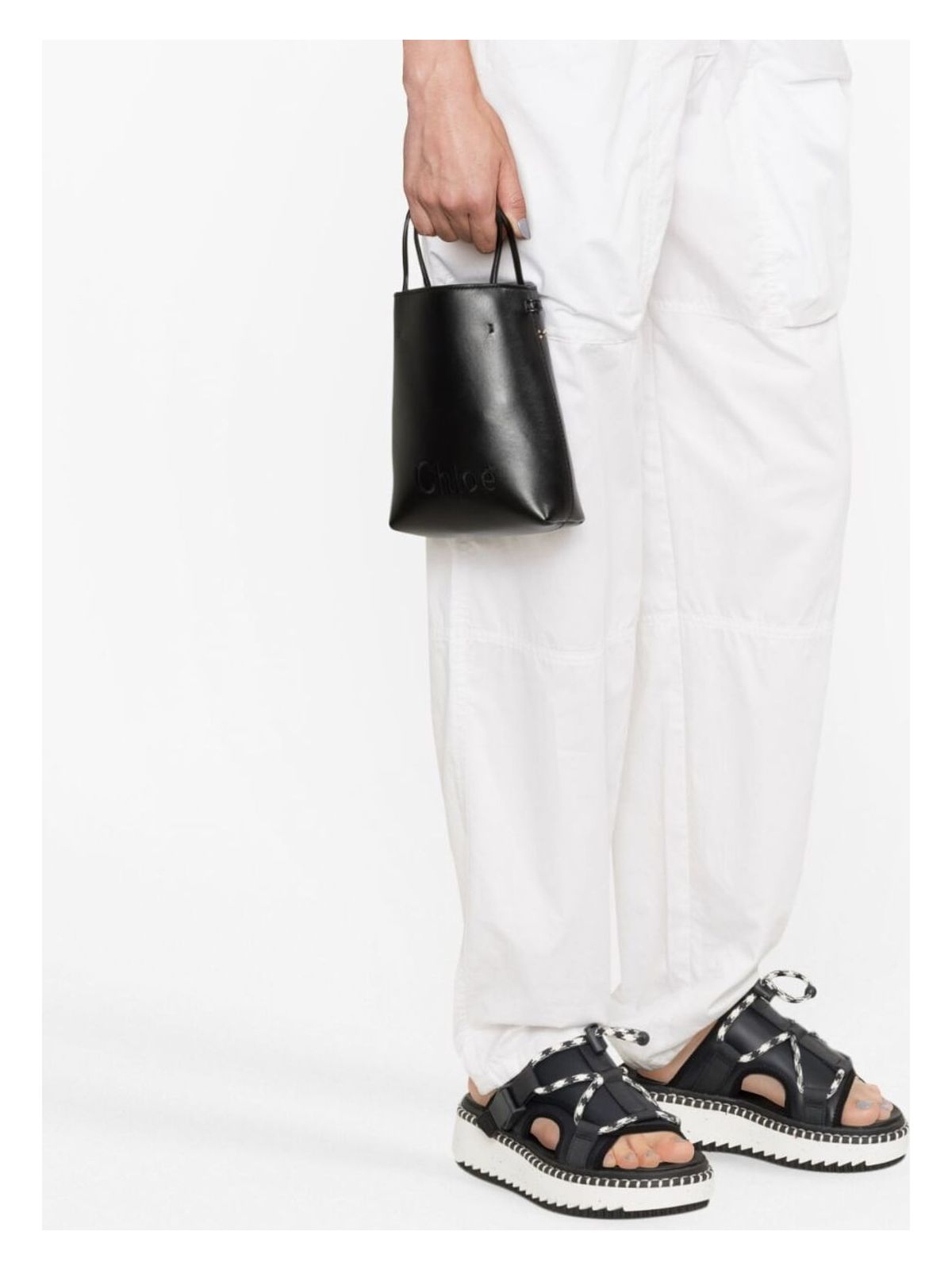 Micro Leather Bucket Bag