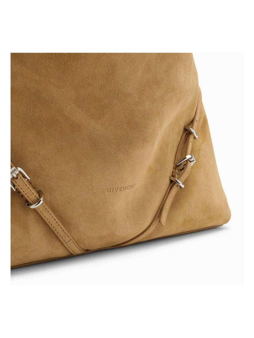 MEDIUM VOYOU CHAIN BAG IN HAZEL SUEDE