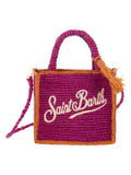 Mini Vanity Stripe Raffia Bag