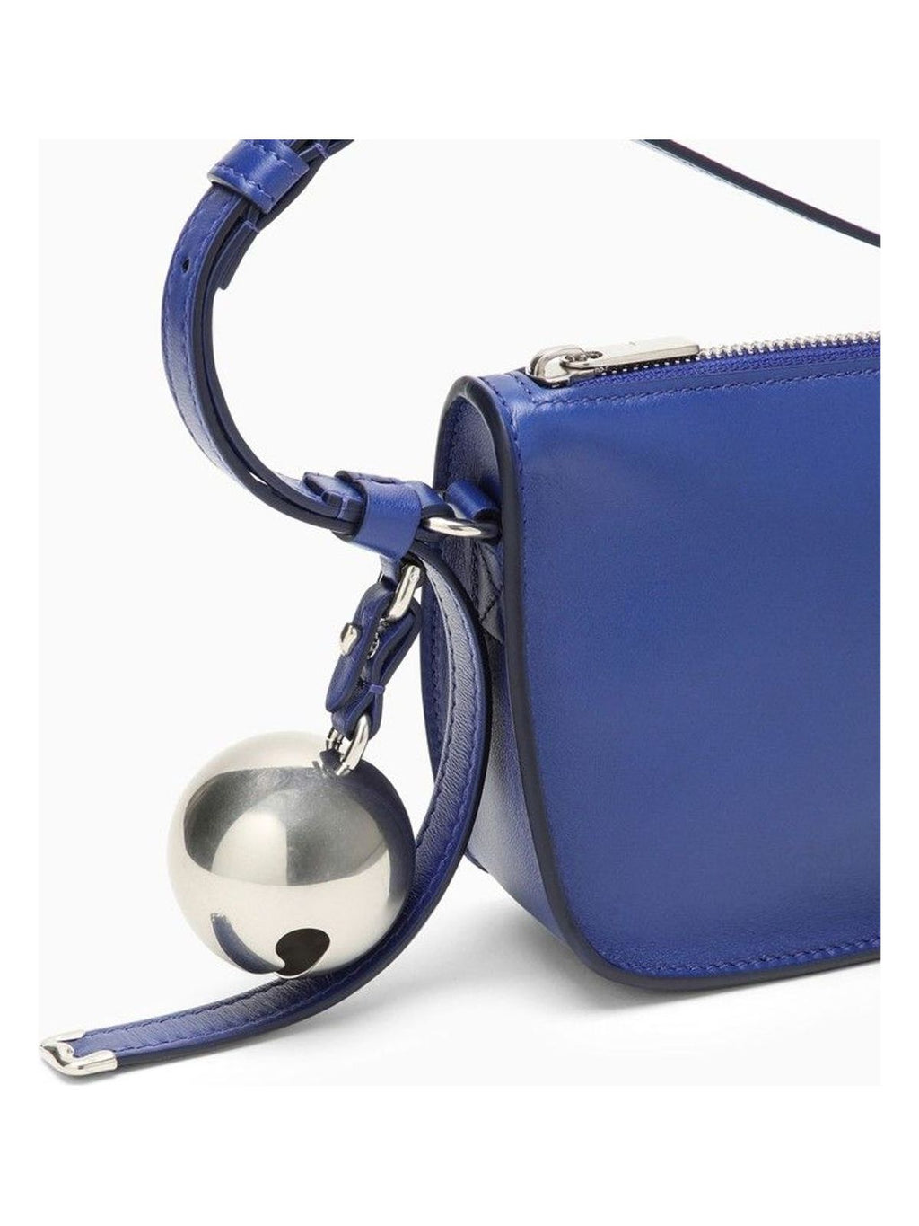MEDIUM SHIELD BLUE LEATHER BAG