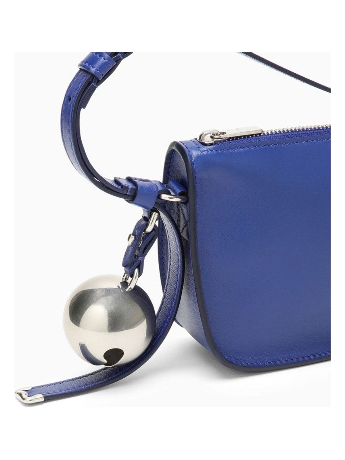 MEDIUM SHIELD BLUE LEATHER BAG