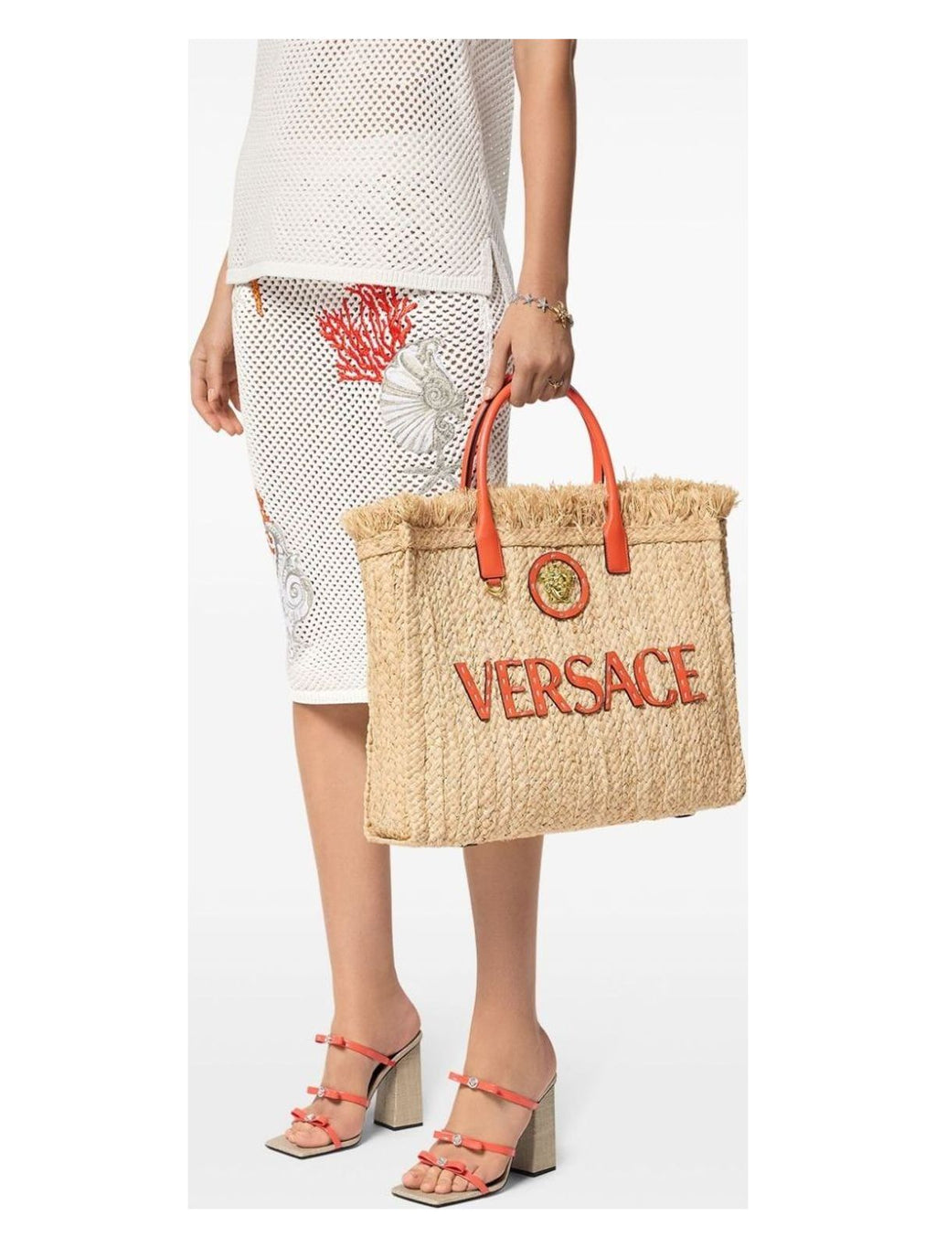 La Medusa Raffia Tote Bag