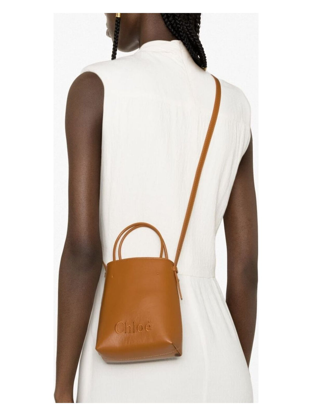 Micro Leather Bucket Bag