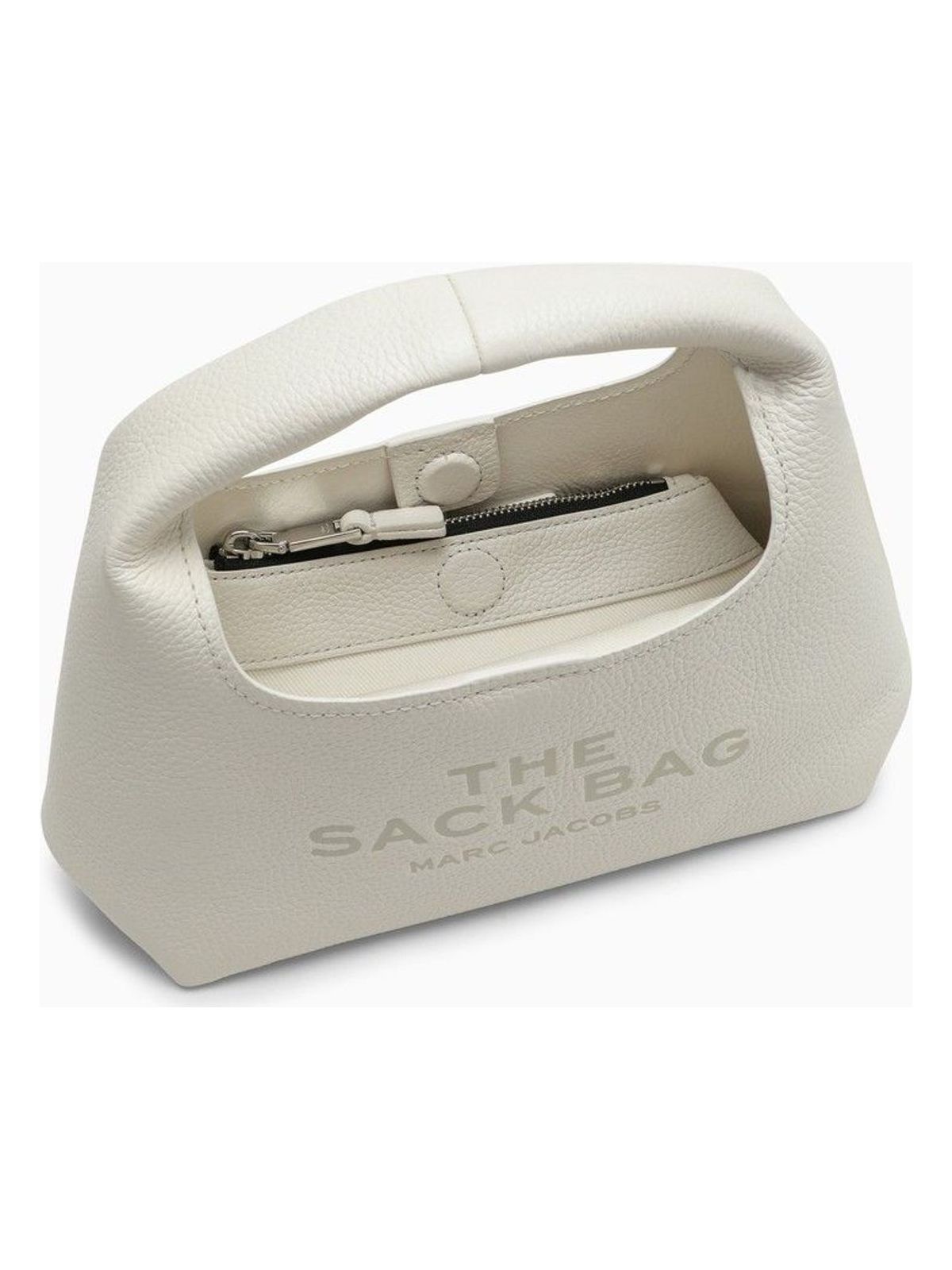 THE MINI SACK WHITE LEATHER BAG