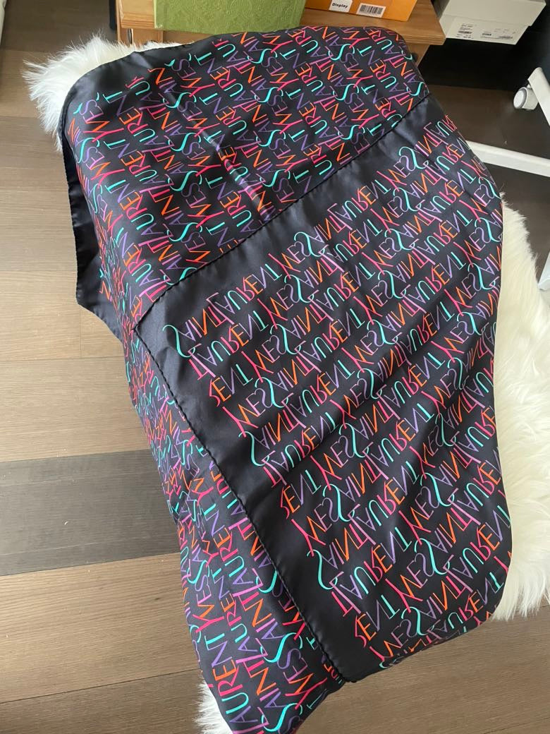 Saint Laurent Multicolor Silk Scarf