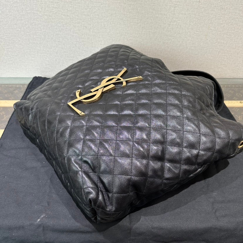 YSL Icare Black Quilted Tote Bag 36x36x8cm
