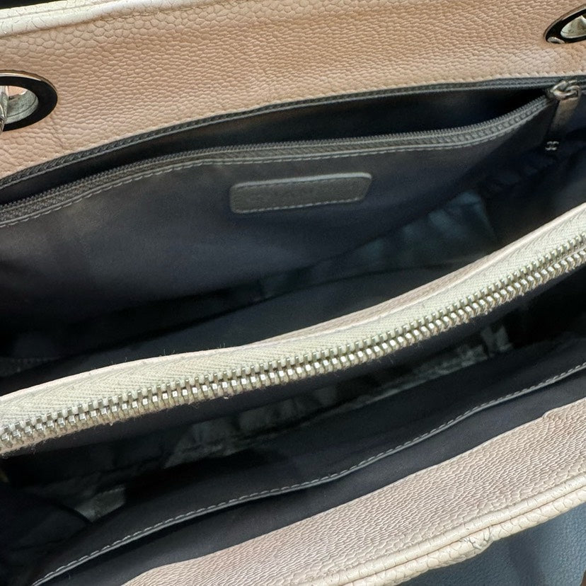 Chanel GST Caviar Beige Quilted Leather Tote Bag 36x24.5x15cm