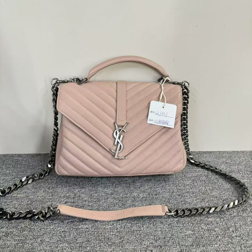 YSL Saint Laurent College Bag Beige Shoulder Bag