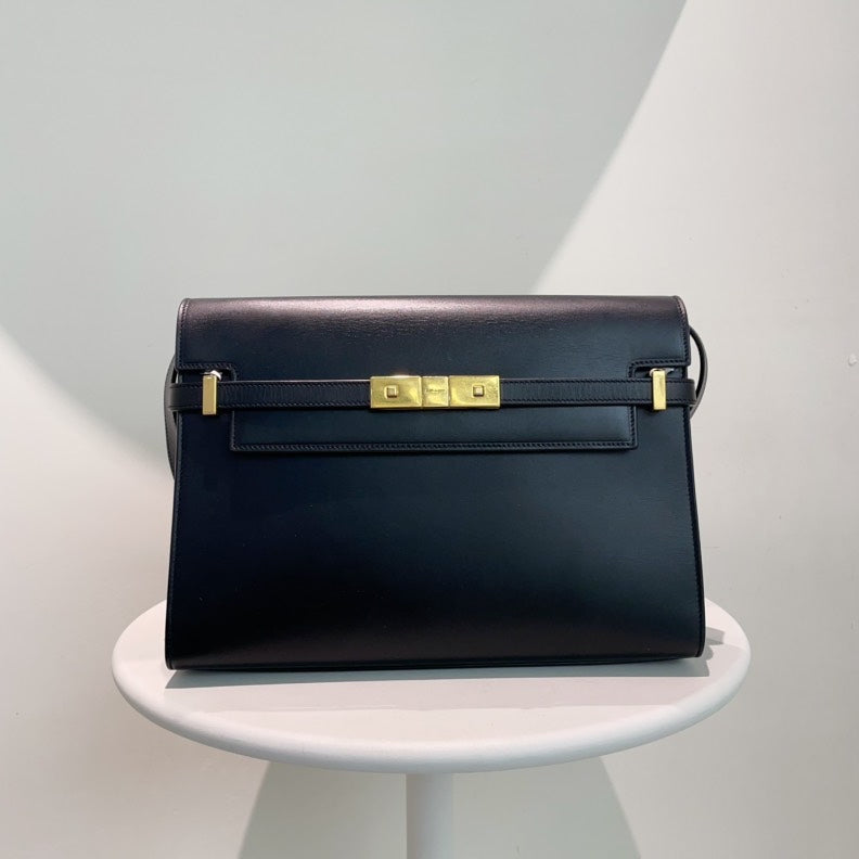 Yves Saint Laurent Sac ÃƒÆ’Ã‚Â  DÃƒÆ’Ã‚Â©pÃƒÆ’Ã‚Âªches Black Leather Bag