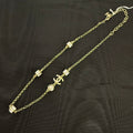 Chanel Coco Rhinestone Necklace Gold Multi-Tone