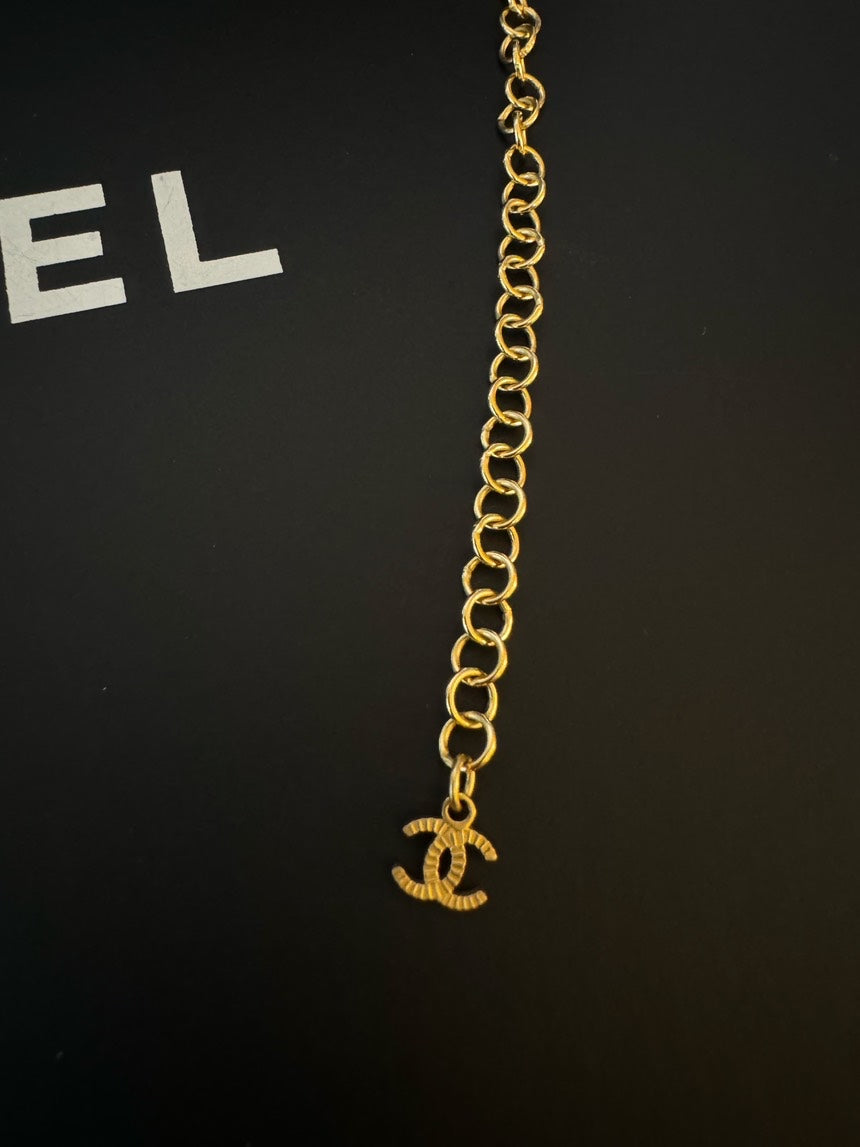Chanel N5 Gold Perfume Bottle Necklace Adjustable 2021