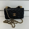 Pre-loved Chanel Classic Black Chain Shoulder Bag 3588