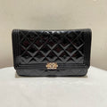 Chanel Patent Leather Black WOC Crossbody Bag