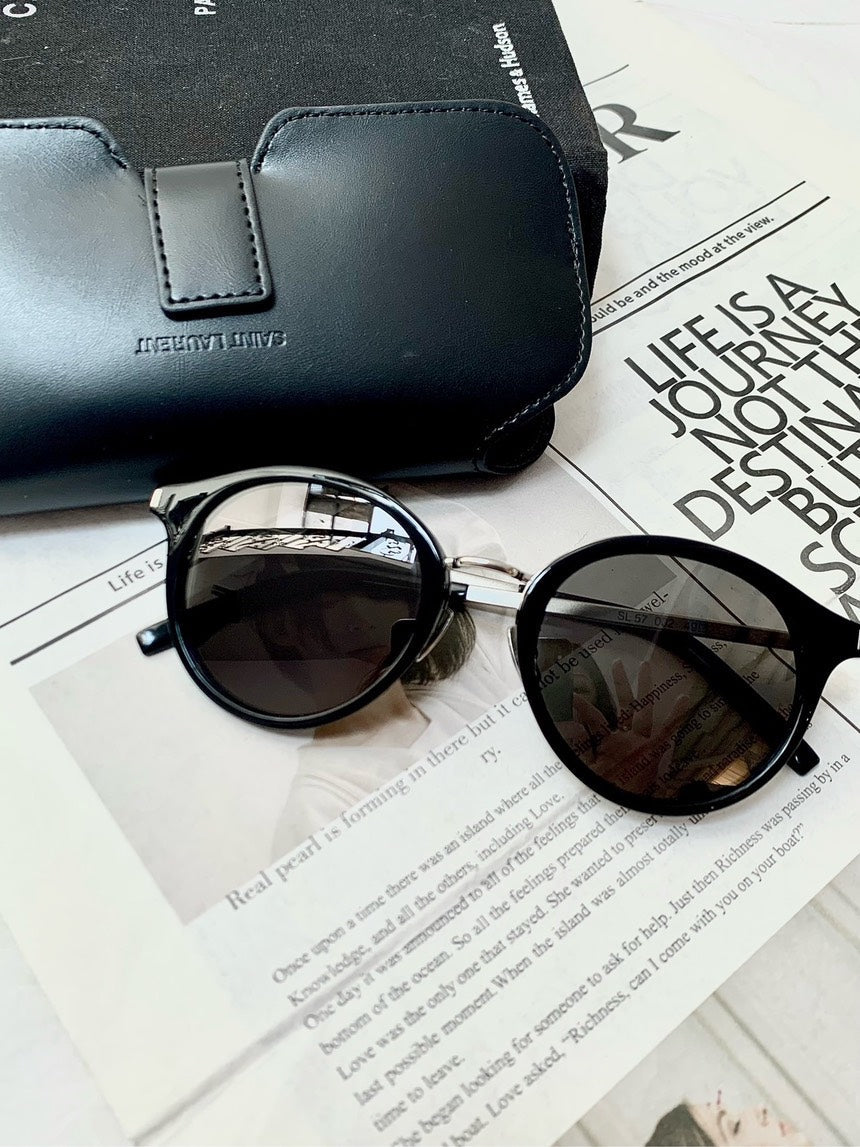 Saint Laurent SL 57/F Black Sunglasses