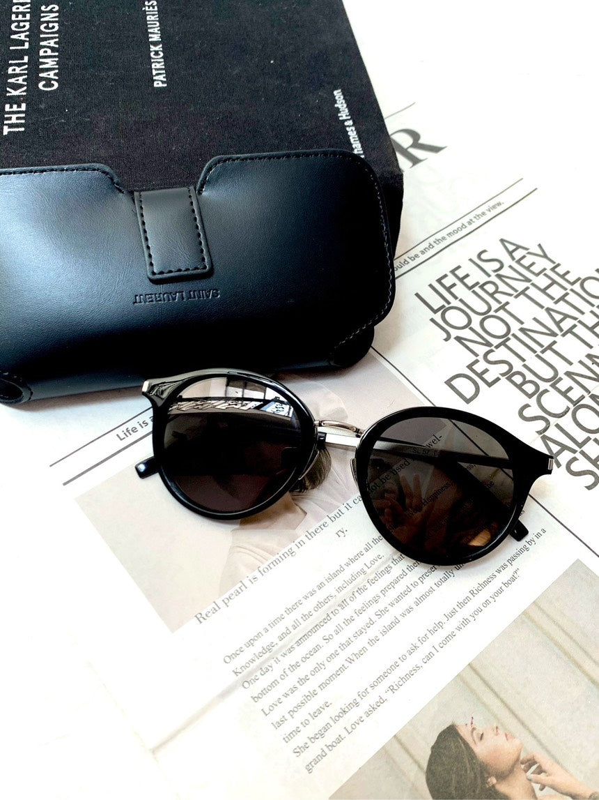 Saint Laurent SL 57/F Black Sunglasses