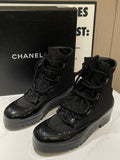 Chanel Puffer Boots Black Snow Boot