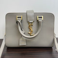 Preloved Yves Saint Laurent Leather 2way Bag Gray Top Handle LB109197