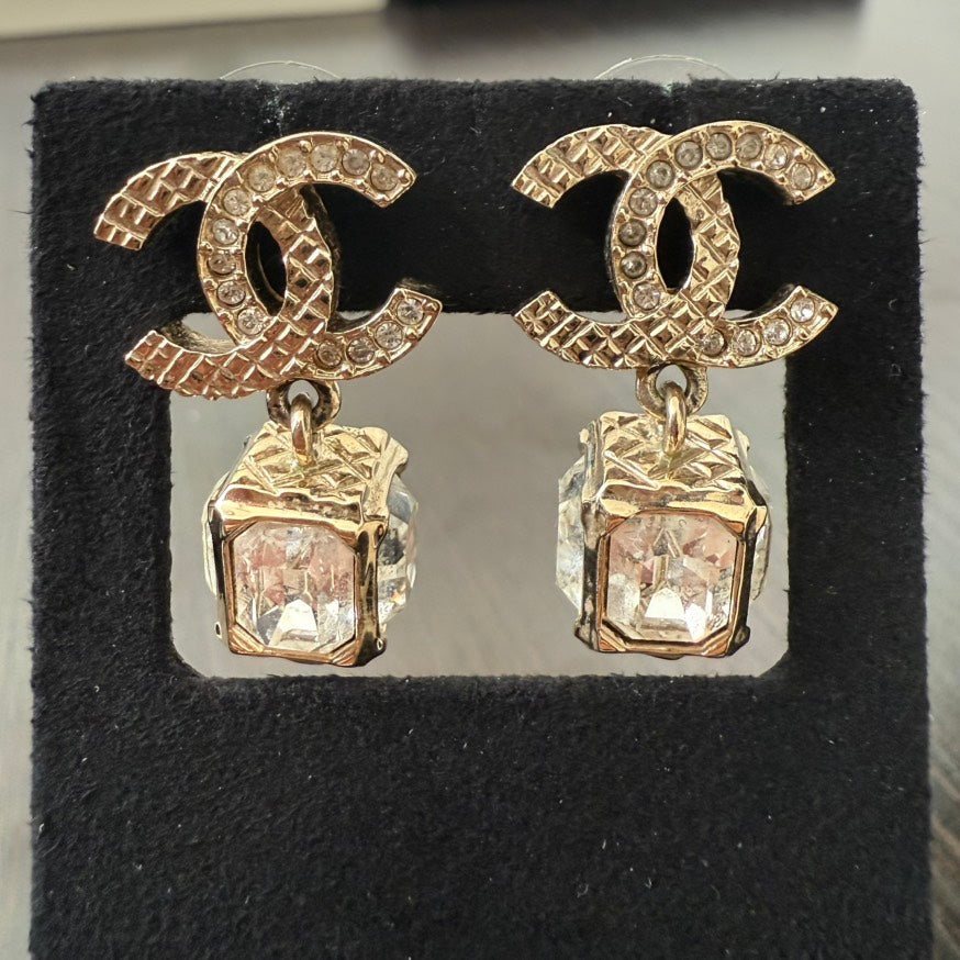 Chanel Coco Rhinestone Post Earrings
