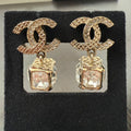 Chanel Coco Rhinestone Post Earrings