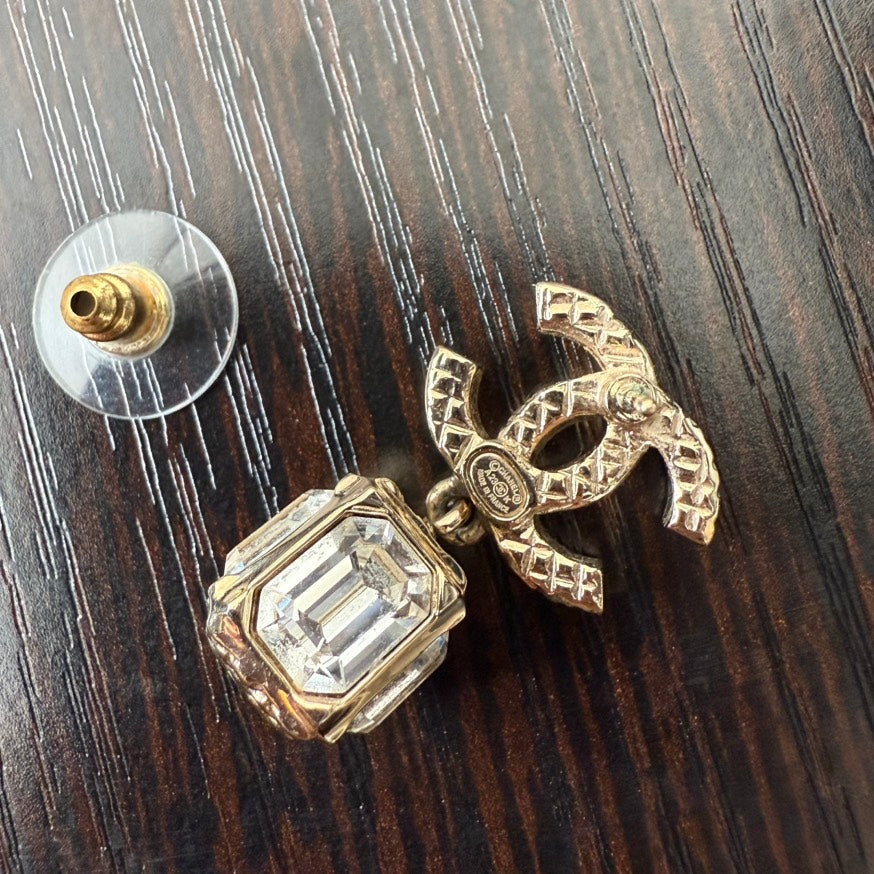 Chanel Coco Rhinestone Post Earrings